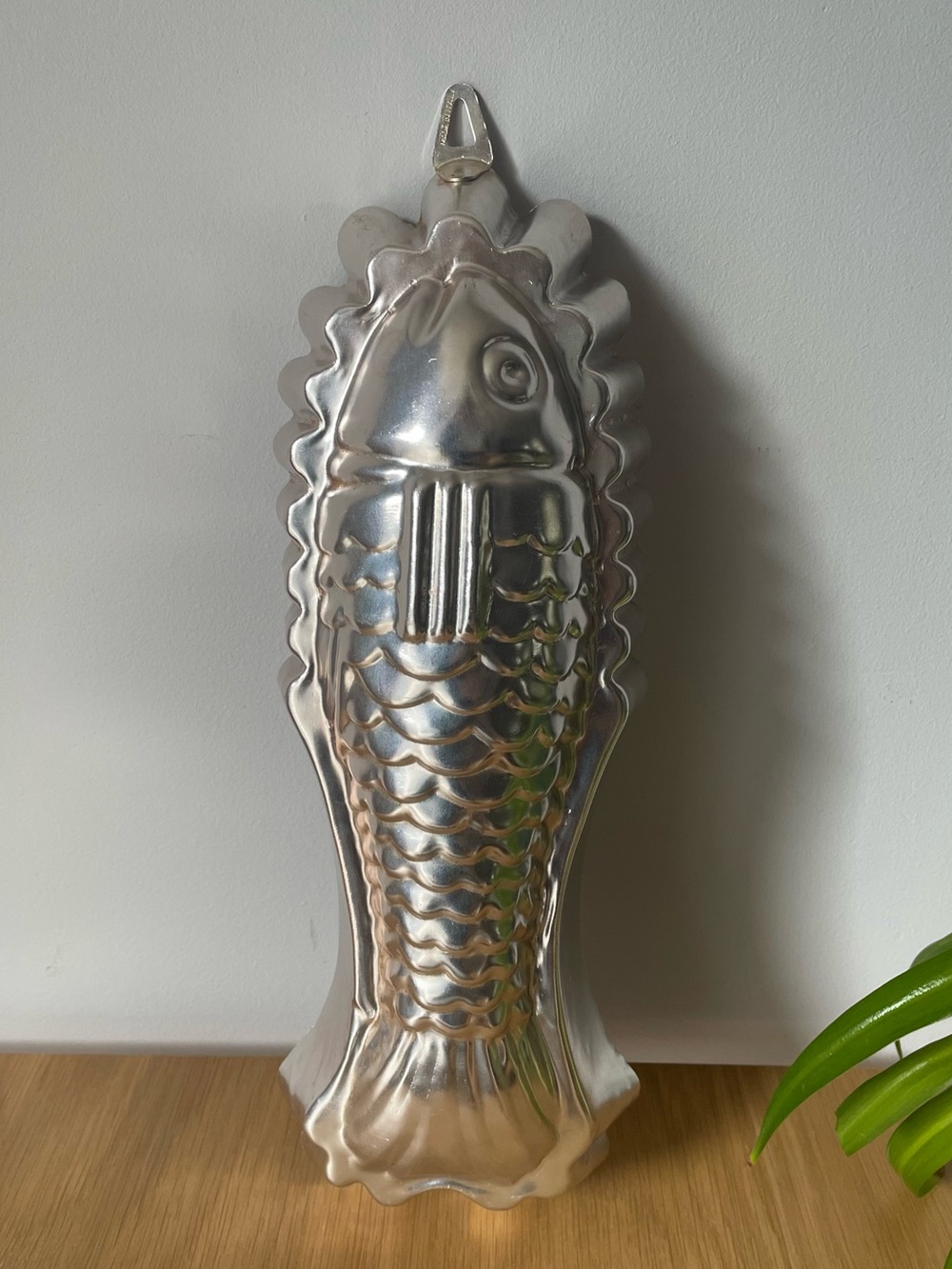 Vintage Italian Aluminum Fish Baking Jello Cake Salmon Mousse Mold